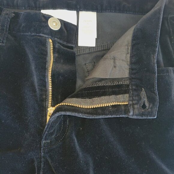 Liz Claiborne Liz Wear Black Velour Velvet Pants 5 Pockets Straight Leg Size 6P - Picture 5 of 10
